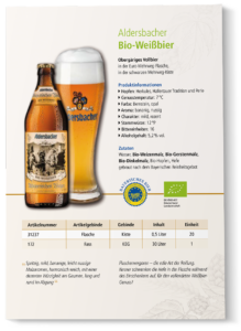 Datenblatt Aldersbacher Bio-Weißbier Titelbild