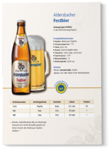 Datenblatt Aldersbacher Festbier Titelbild