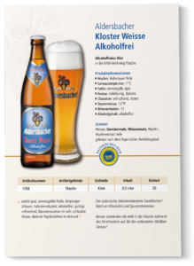 Datenblatt Aldersbacher Kloster Weisse Alkoholfrei Titelbild